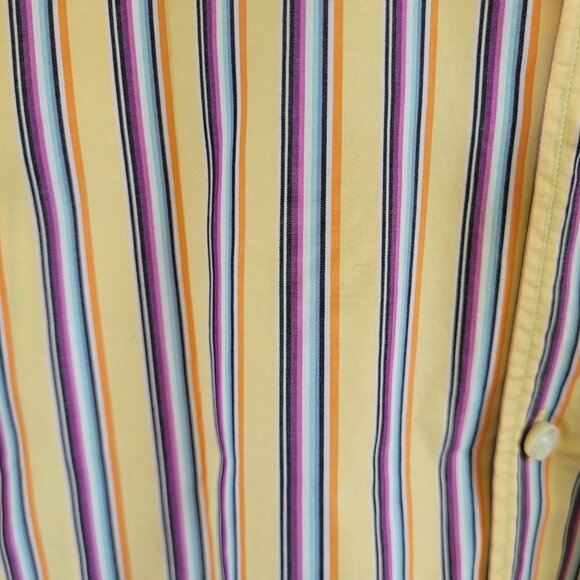 Ralph Lauren Purple Label Striped Dress Shirt L Made in Italy - Picture 2 of 5